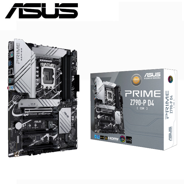 【C+M套餐】ASUS PRIME-Z790-P-D4-CSM 主機板 + Intel i7-14700K 處理器