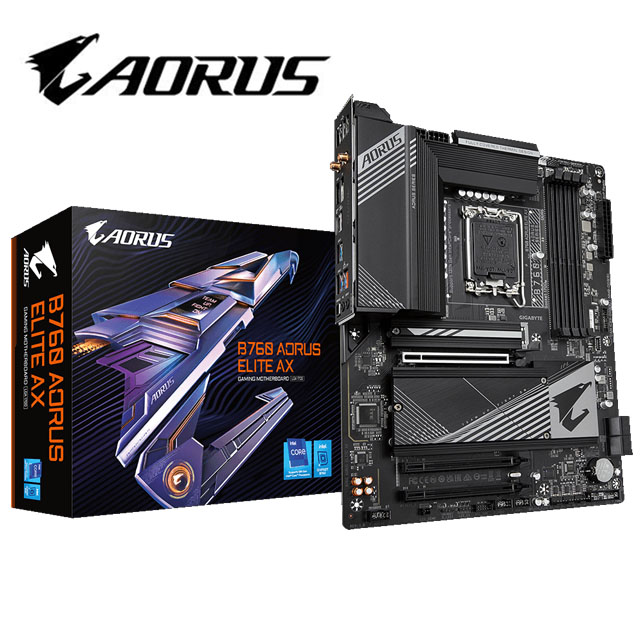 技嘉 B760 AORUS ELITE AX 主機板 + Intel i5-14400 中央處理器