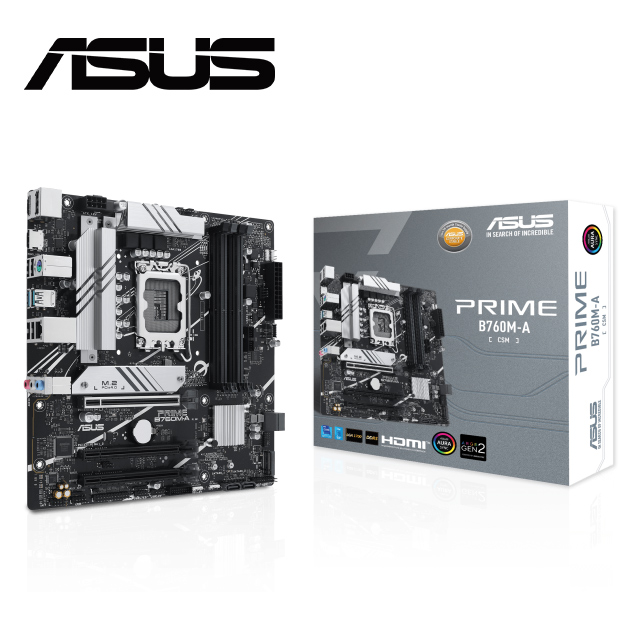 ASUS PRIME-B760M-A-CSM 主機板 + Intel i5-14400F 中央處理器
