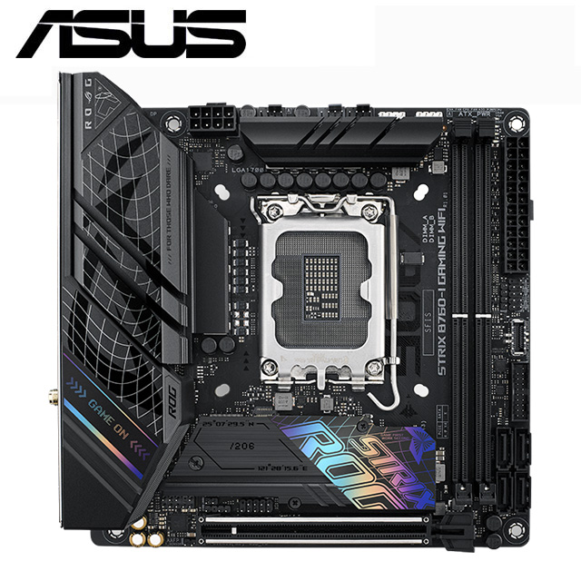 ASUS ROG STRIX B760-I GAMING WIFI 主機板 + Intel i5-14400 中央處理器