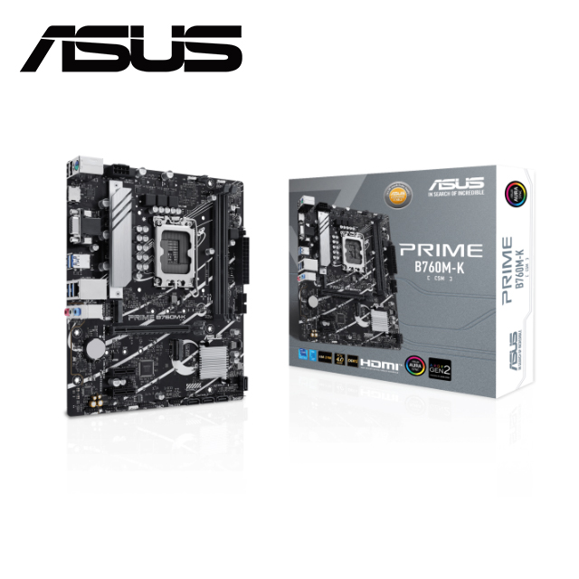 ASUS PRIME B760M-K-CSM 主機板 + Intel i7-14700 中央處理器