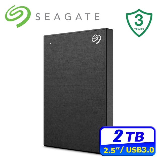 Seagate One Touch 2TB 2.5吋行動硬碟-極夜黑(STKY2000400)