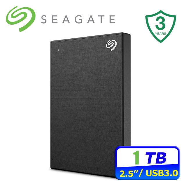 Seagate One Touch 1TB 2.5吋行動硬碟-極夜黑(STKY1000400)