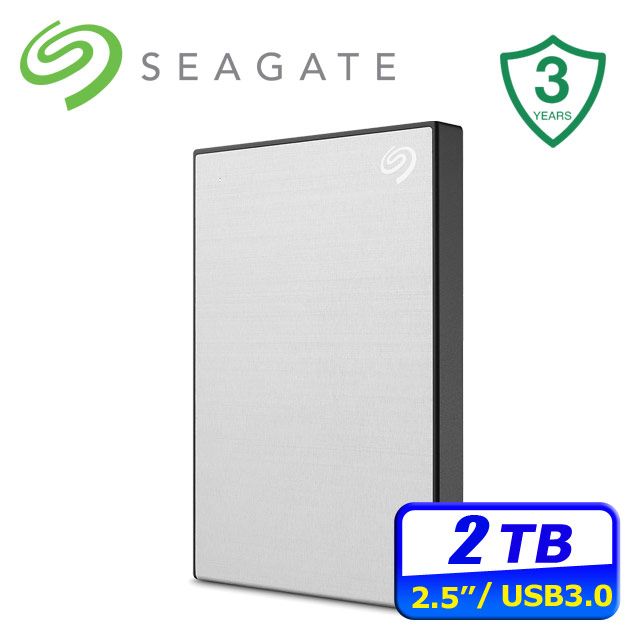 Seagate One Touch 2TB 2.5吋行動硬碟-星鑽銀(STKY2000401)