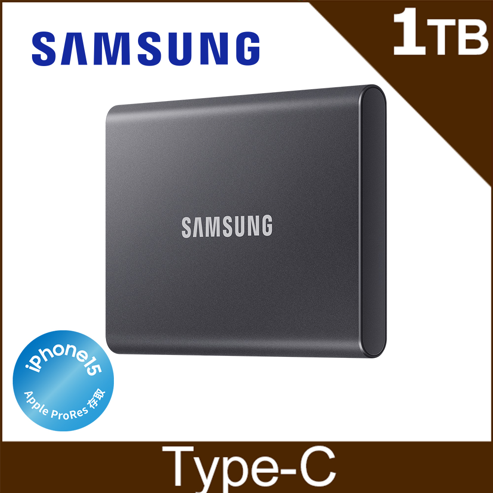 [含羅技無線滑鼠SAMSUNG 三星T7 1TB USB 3.2 Gen 2移動固態硬碟 深空灰 (MU-PC1T0T/WW)