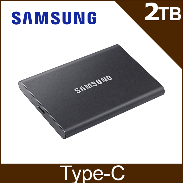 [含羅技無線滑鼠SAMSUNG 三星T7 2TB USB 3.2 Gen 2移動固態硬碟 深空灰 (MU-PC2T0T/WW)