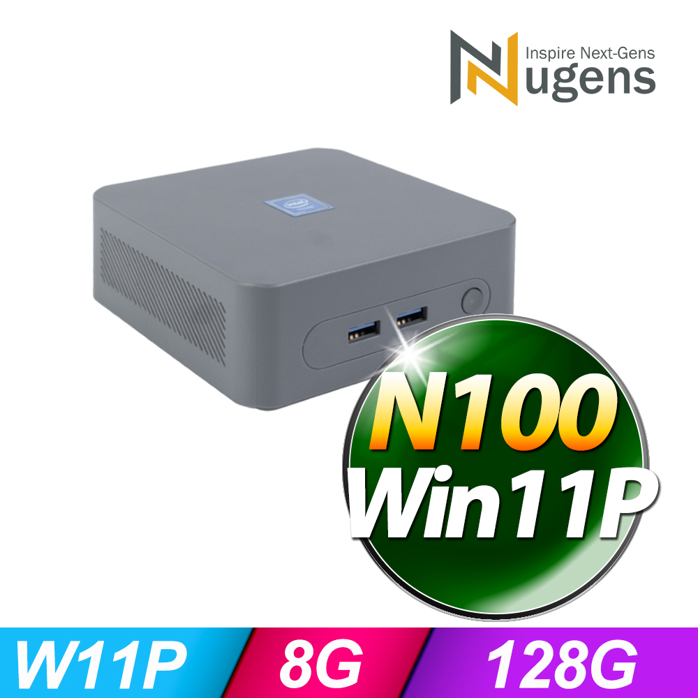 Nugens Mini PC 迷你電腦 (N100/8G/128G SSD/Win11Pro)