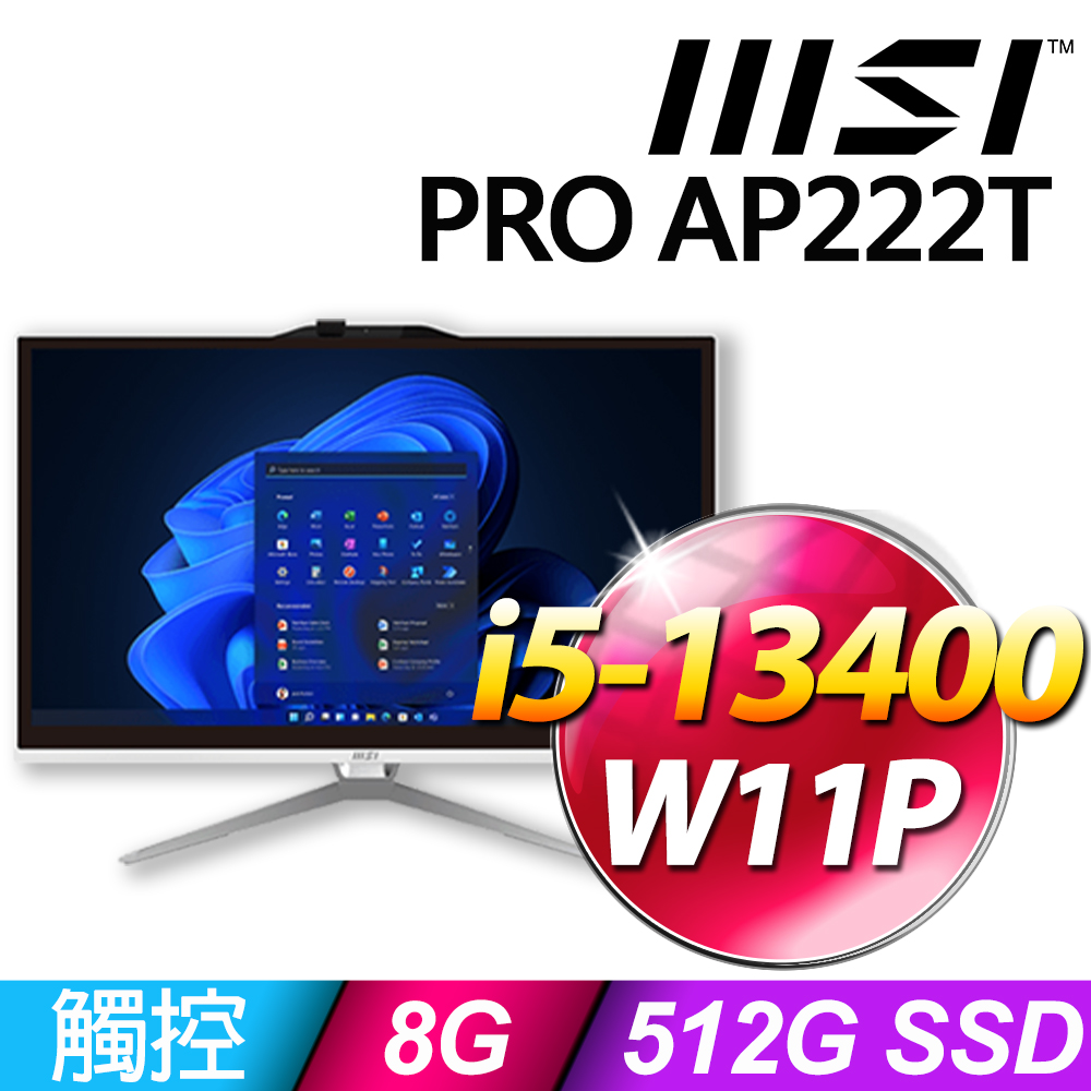 MSI PRO AP222T 13M-209TW(i5-13400/8G/512G SSD/W11P)