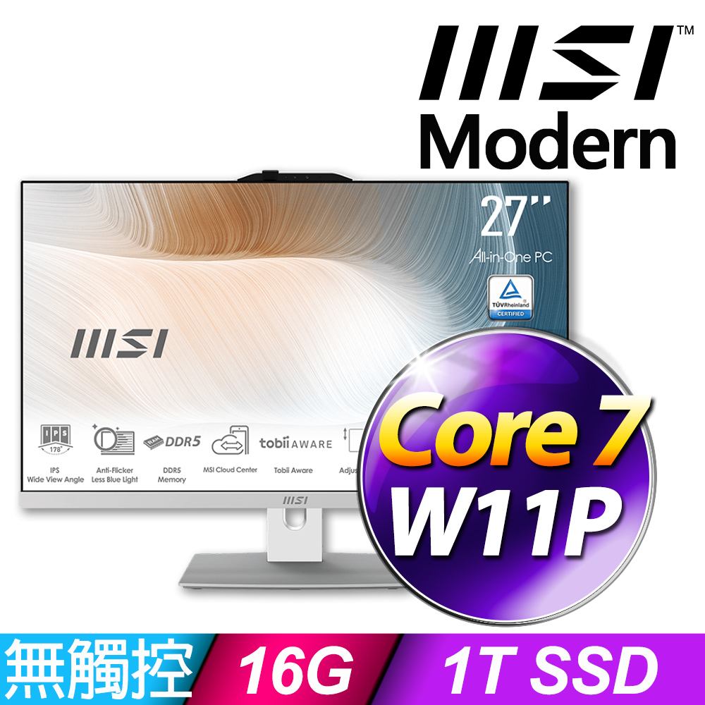 MSI Modern AM272P 1M-857TW(Intel Core 7-150U/16G/1T SSD/Win11Pro)