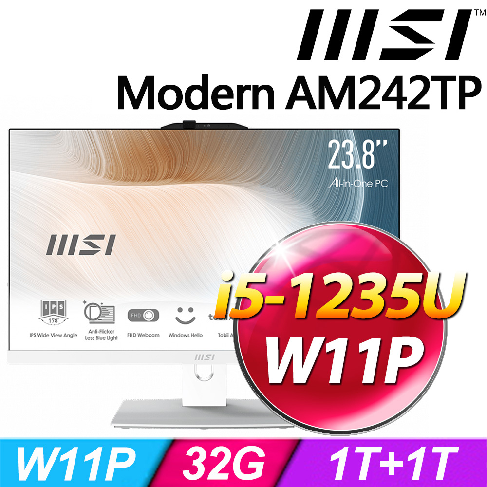MSI Modern AM242TP 12M-469TW-SP5(i5-1235U/32G/1TB+1TB SSD/W11P/)特仕版