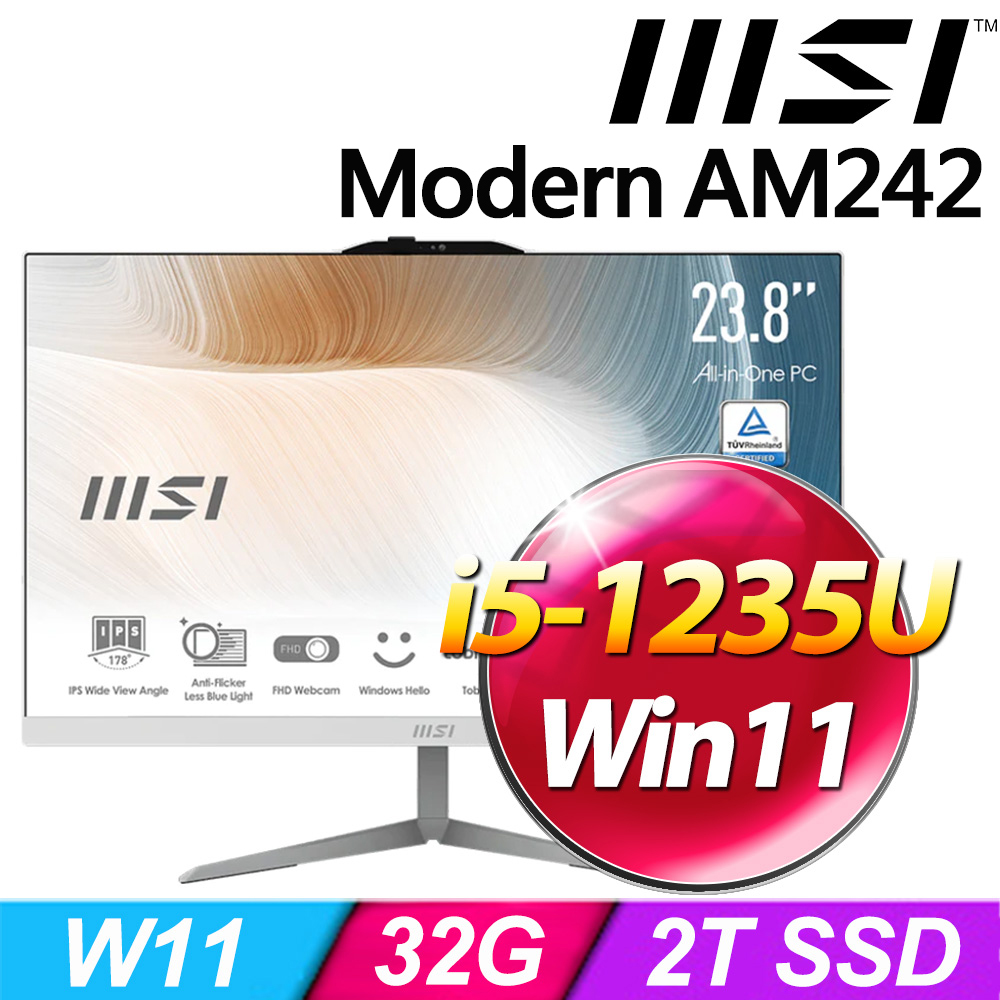 MSI Modern AM242 12M-677TW-SP5(i5-1235U/32G/2TB SSD/W11)特仕版
