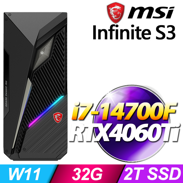 MSI Infinite S3 14NUB7-1618TW(i7-14700F/32G/2T SSD/RTX4060Ti-16G/W11)