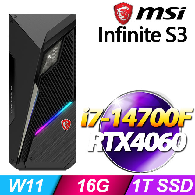 MSI Infinite S3 14NUC7-1652TW(i7-14700F/16G/1T SSD/RTX4060-8G/W11)