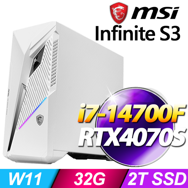 MSI Infinite S3 14NUE7-1809TW(i7-14700F/32G/2T SSD/RTX4070S-12G/W11/白)