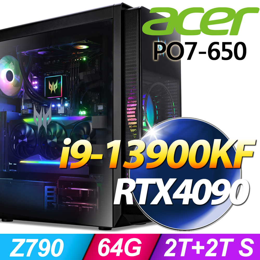 Acer PO7-650(i9-13900KF/64G/2T+2T SSD/RTX4090/W11)