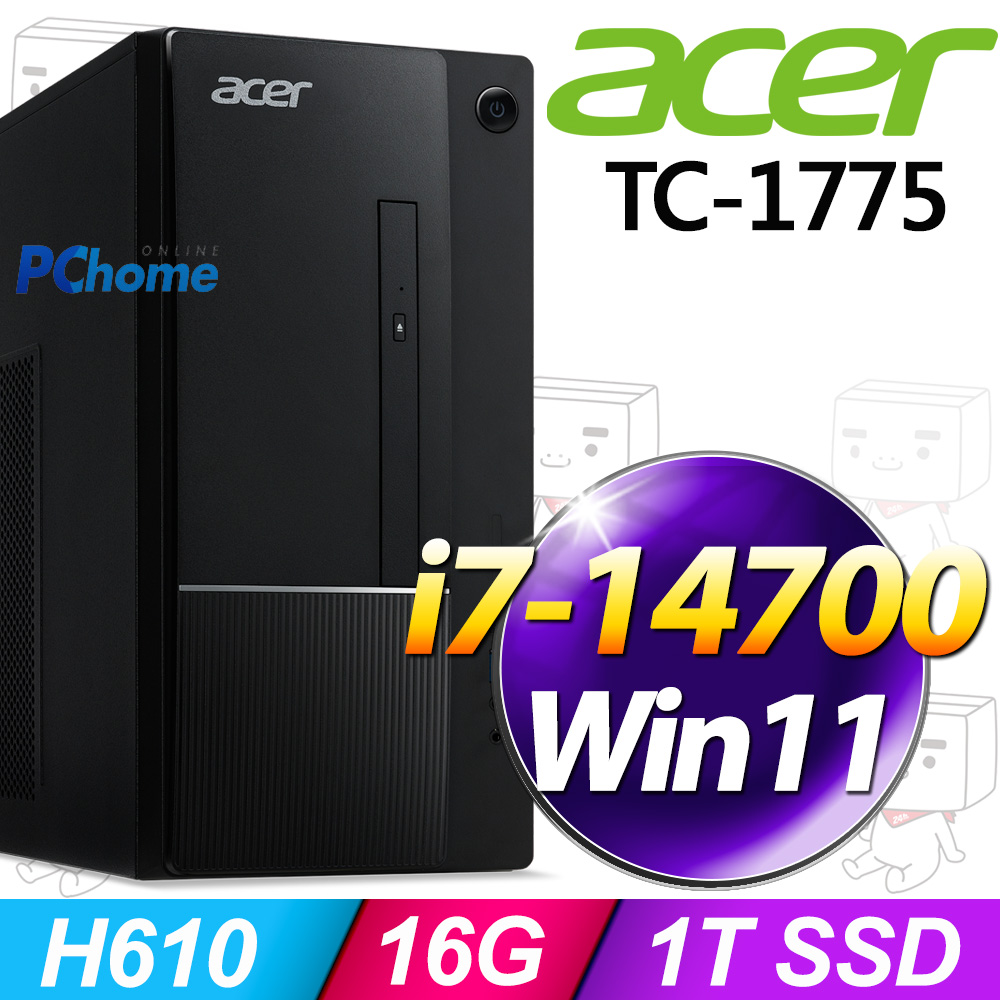 (16G記憶體) + Acer TC-1775(i7-14700/16G/1TB SSD/W11)