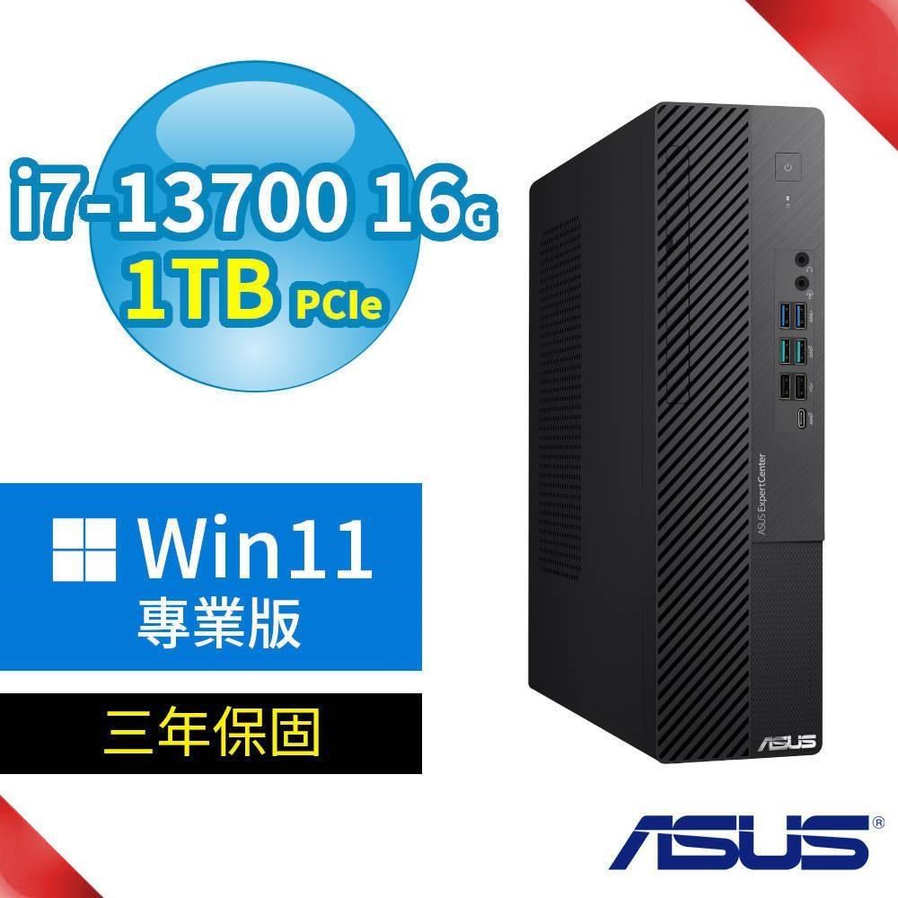 ASUS 華碩 D700 SFF 商用電腦 i7-13700/16G/1TB SSD/Win11 Pro/三年保固