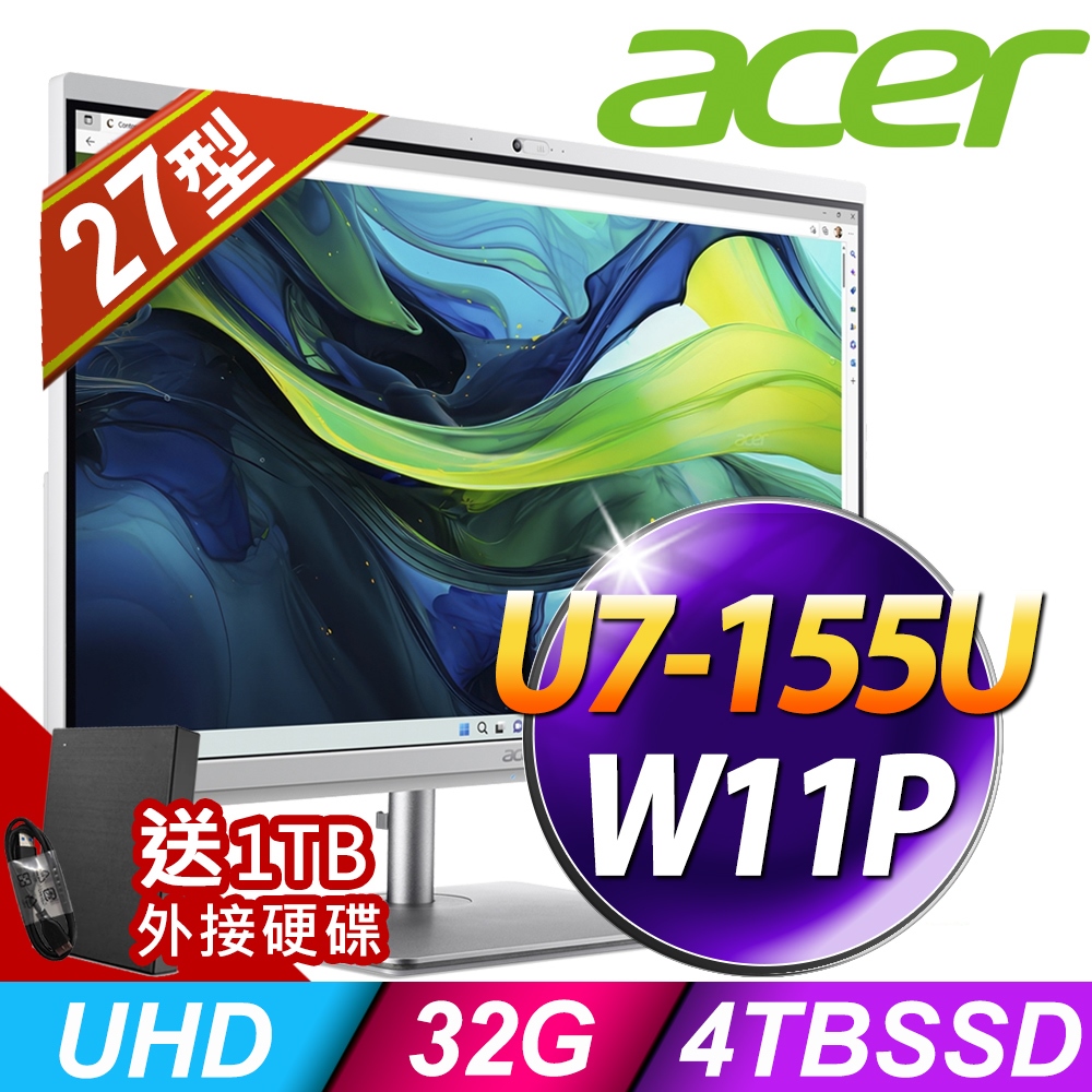 Acer Aspire C27-195ES (Ultra7 155U/32G/4TB SSD/W11P)