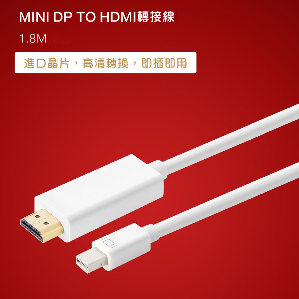 Mini DP 轉 HDMI 1.8M-Adapter06