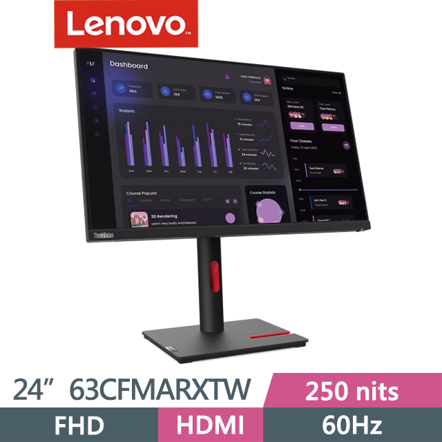 Lenovo ThinkVision T24i-30 24吋顯示器(63CFMARXTW)