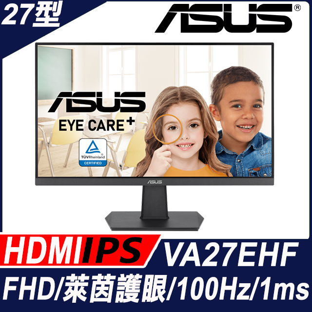 ASUS VA27EHF 萊茵護眼螢幕(27型/FHD/HDMI/IPS)