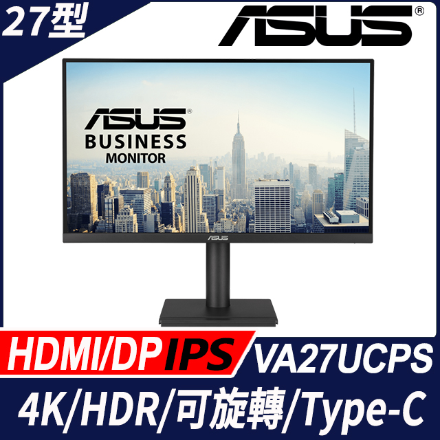 ASUS VA27UCPS 護眼螢幕(27型/4K/HDMI/DP/Type-C/喇叭/IPS)