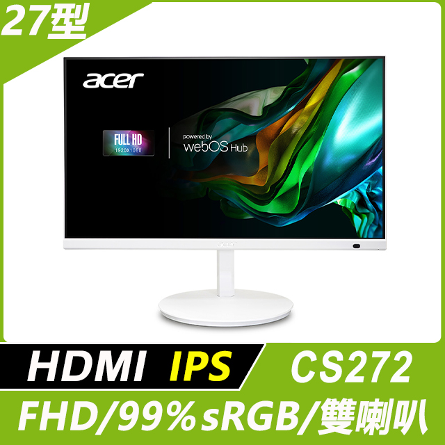 Acer CS272 智慧螢幕(27型/FHD/HDMI/喇叭/IPS)