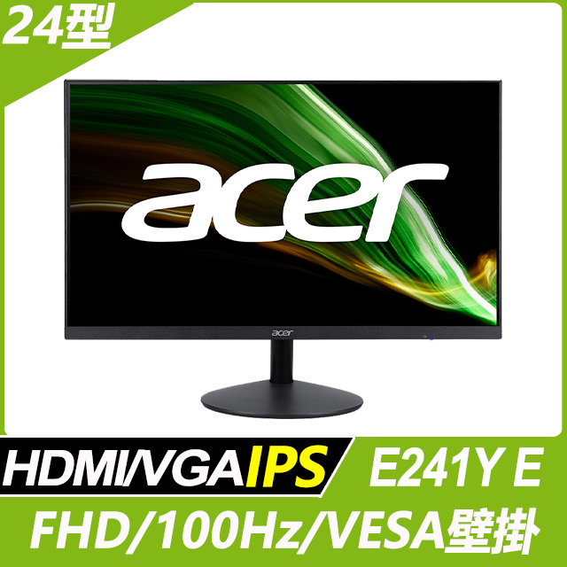 【福利品】Acer E241Y E IPS電腦螢幕(24型/FHD/HDMI/VGA/IPS)