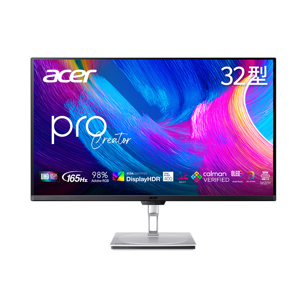 ACER 宏碁 PE320QK P 專業繪圖螢幕(31.5吋/UHD/165Hz/QD-OLED)