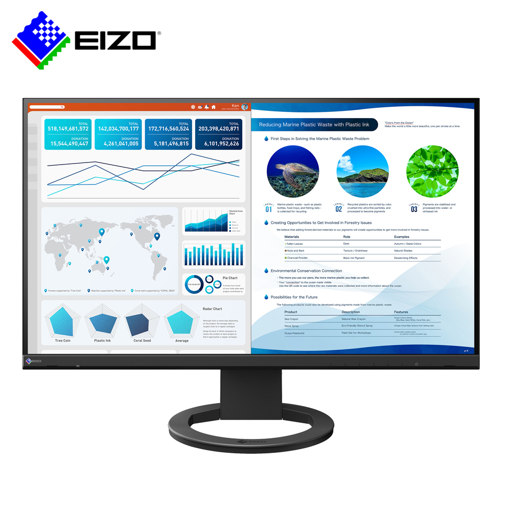 EIZO FlexScan EV2740S 黑色