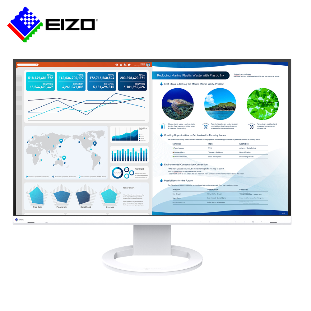 EIZO FlexScan EV2740S 白色