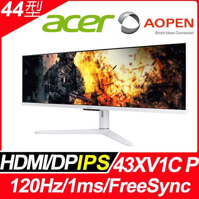 AOPEN 43XV1C P 電競螢幕 (44型/3840*1080/32:9/120hz/1ms/IPS)