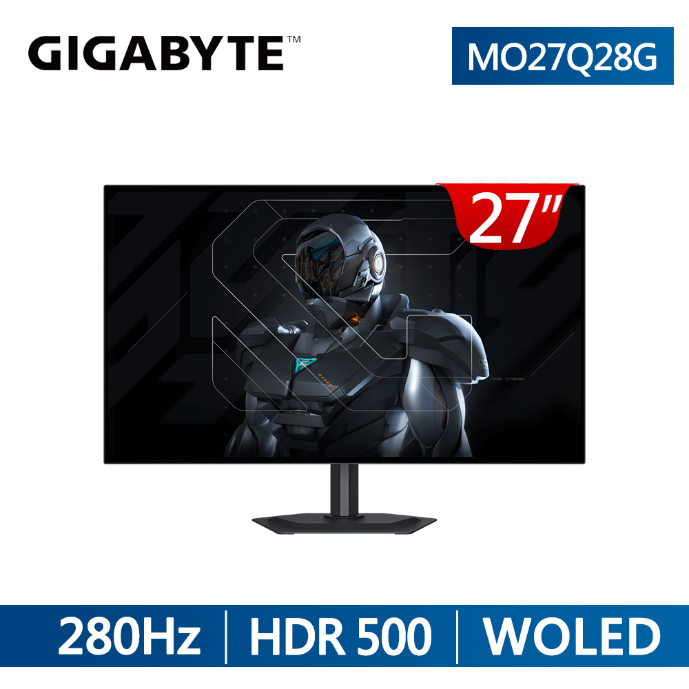 GIGABYTE 技嘉 MO27Q28G 27型電競螢幕(27型/2K/280Hz/0.03ms/WOLED/Type-C)