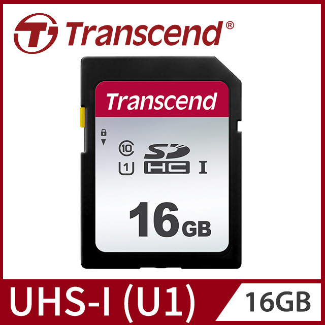 【Transcend 創見】16GB SDC300S SDHC UHS-I U1記憶卡