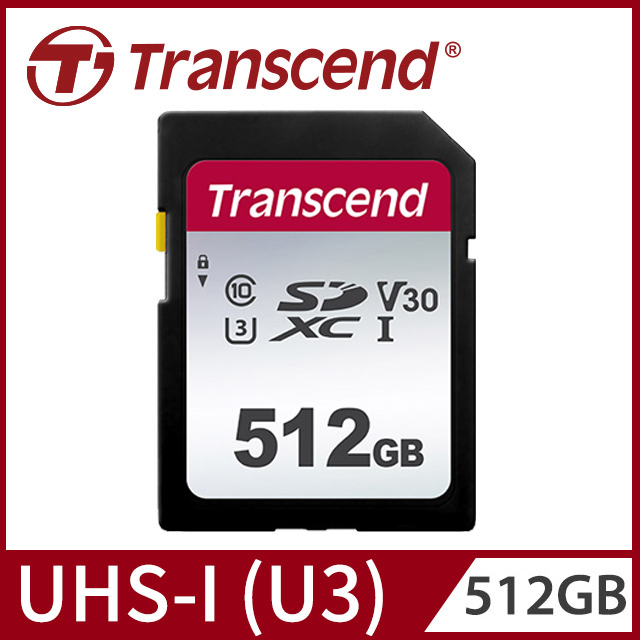 【Transcend 創見】512GB SDC300S SDXC UHS-I U3(V30)記憶卡