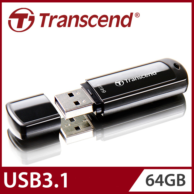 【Transcend 創見】64GB JetFlash700 USB3.1隨身碟-經典黑