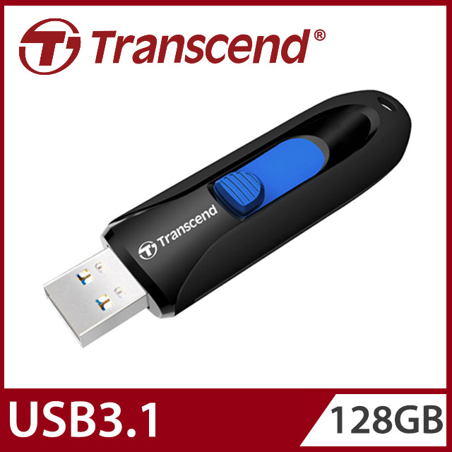 【Transcend 創見】128GB JetFlash790 USB3.1隨身碟-經典黑