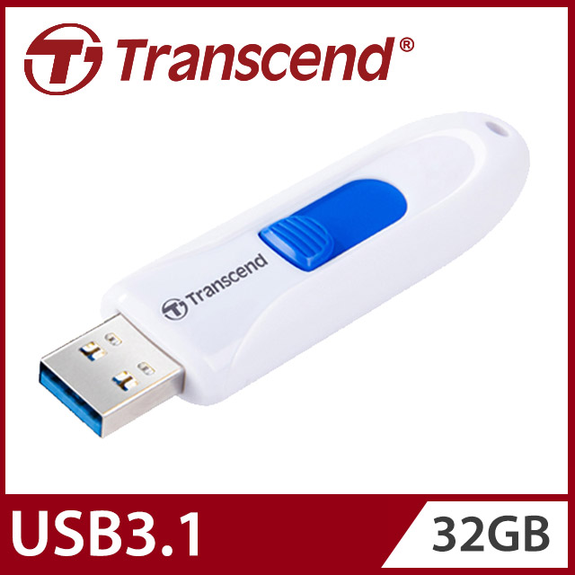 【Transcend 創見】32GB JetFlash790 USB3.1隨身碟-典雅白