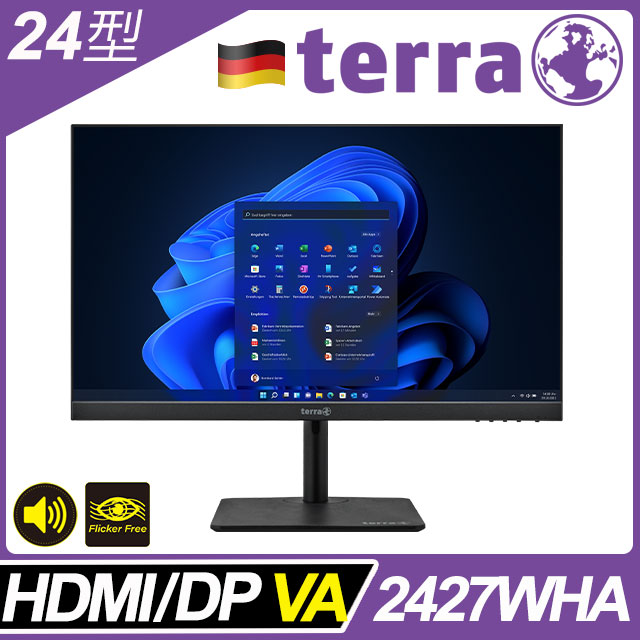 Terra 2427W HA窄邊螢幕(24型/FHD/喇叭/VA)