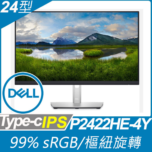 Dell P2422HE-4Y窄邊螢幕(24型/FHD/IPS/HDMI/Type-c)