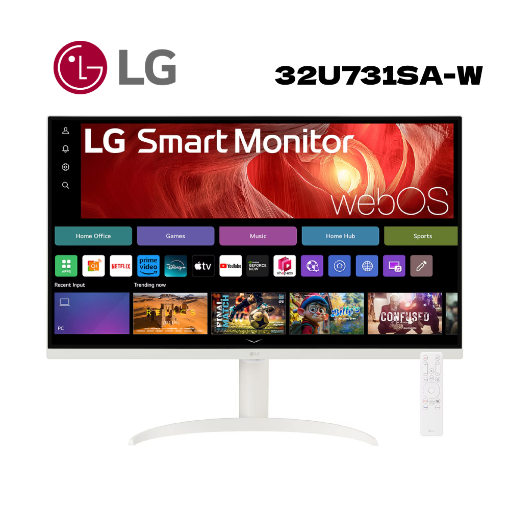 LG 31.5吋 Smart Monitor 4K UHD IPS 高畫質智慧螢幕(搭載webOS/ 隨附智慧滑鼠遙控器)