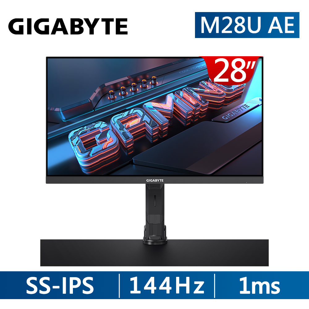 技嘉 GIGABYTE M28U AE HDR400 電競螢幕(28型/4K/144Hz/1ms/IPS/Type-C)