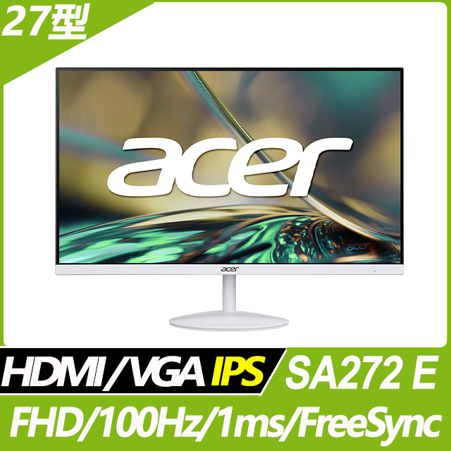 Acer SA272 E 抗閃螢幕(27型/FHD/100Hz/1ms/IPS)