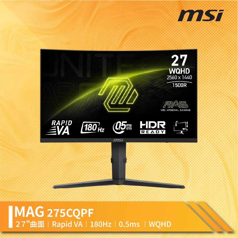 MSI 微星 MAG 275CQPF 27吋 HDR曲面電競螢幕
