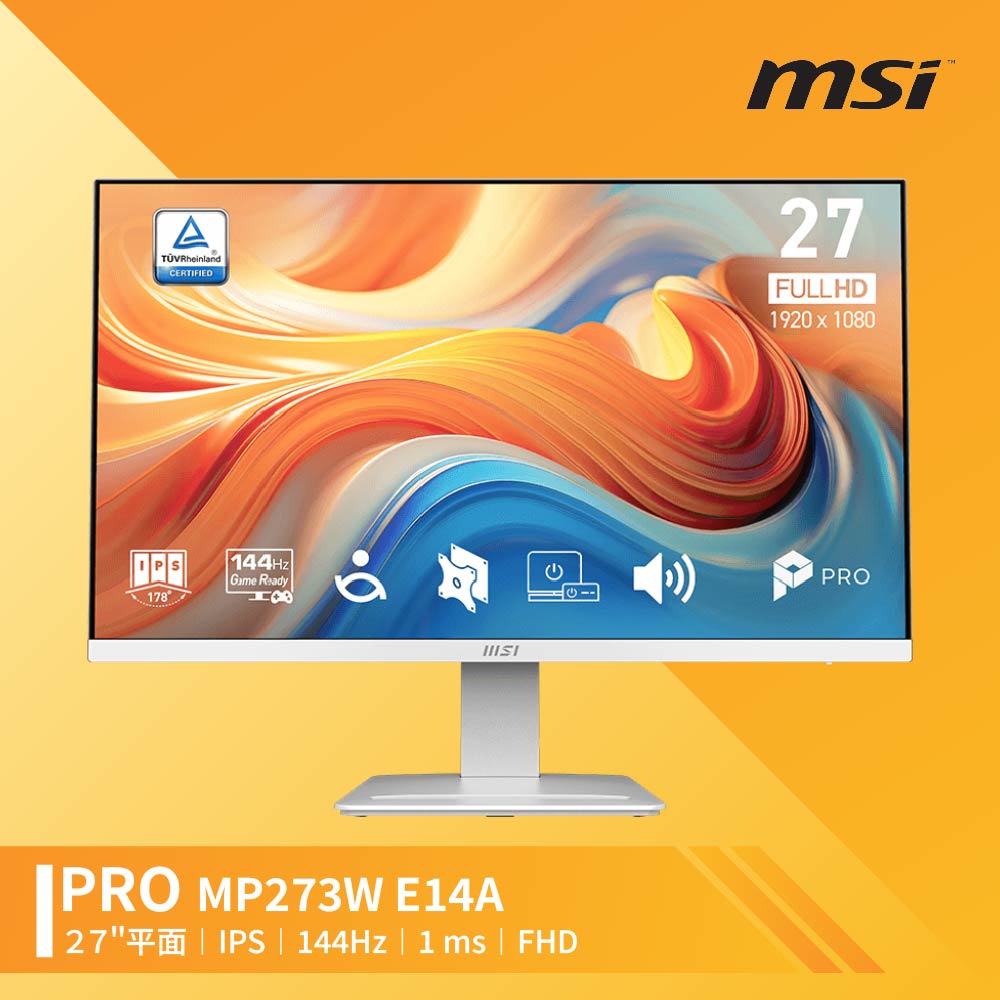 MSI 微星 PRO MP273W E14A 商務首選螢幕