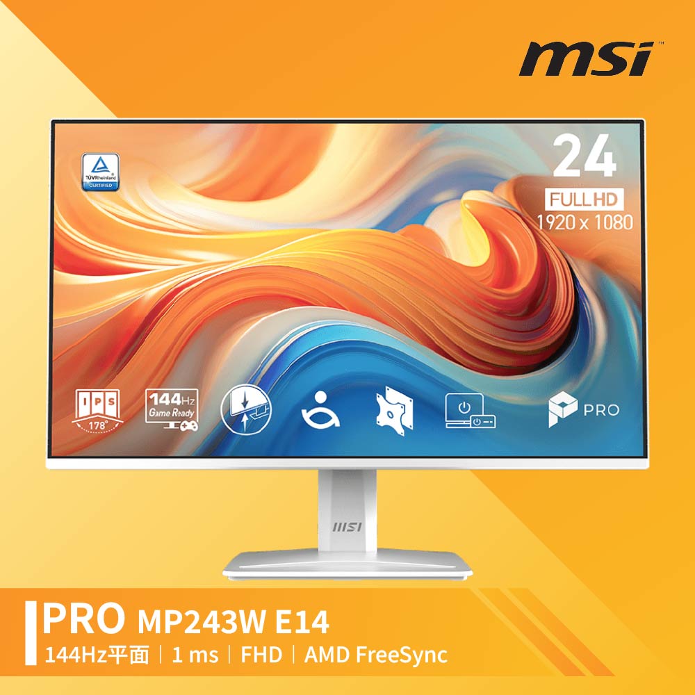 MSI 微星 PRO MP243W E14 美型商務螢幕