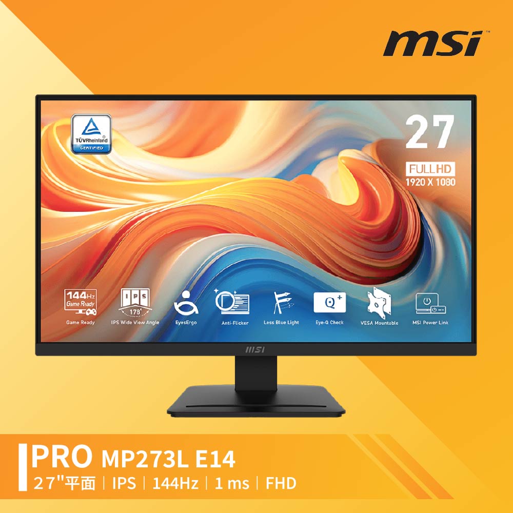 MSI 微星 PRO MP273L E14 商務首選螢幕