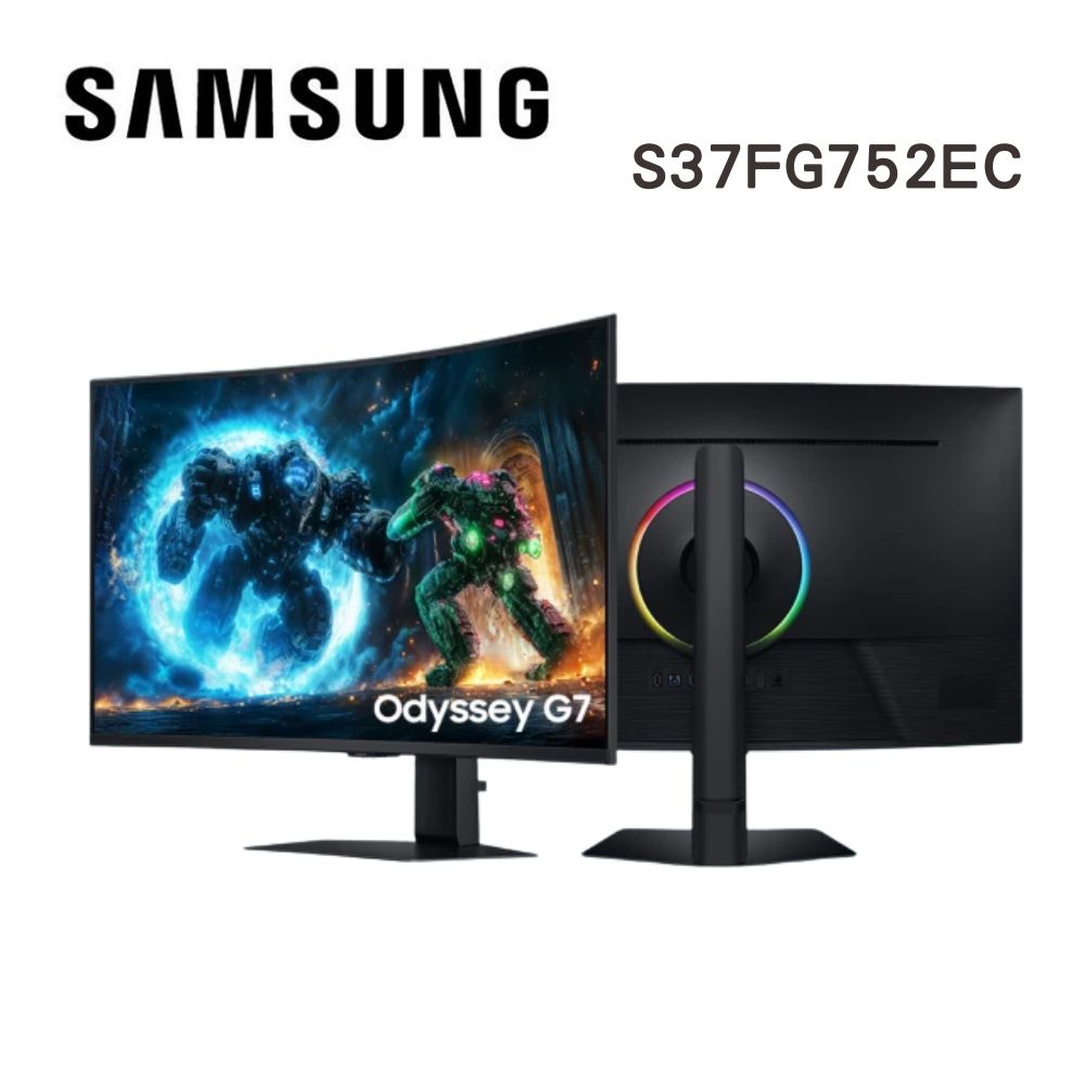 Samsung 三星 Odyssey G7 S37FG752EC 37型 4K 曲面電競螢幕(VA/1000R/165Hz/1ms)