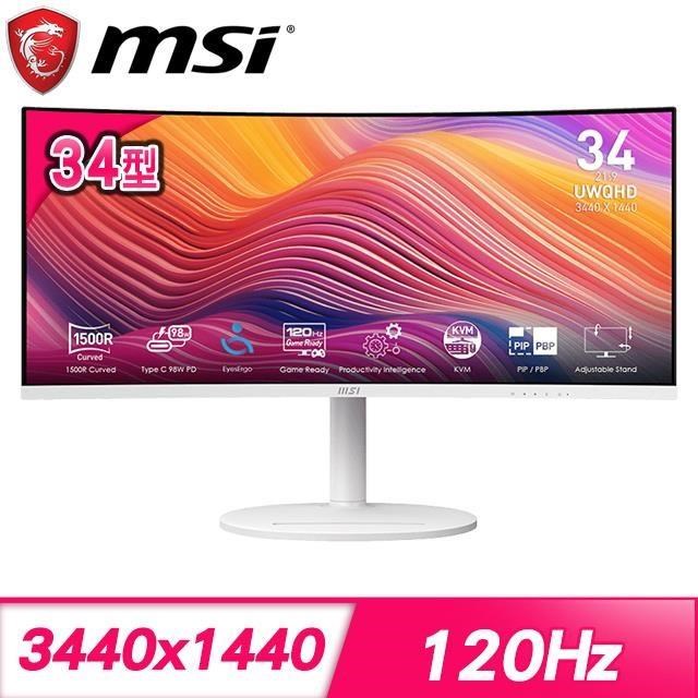 MSI 微星 Modern MD342CQPW 34型 VA曲面螢幕