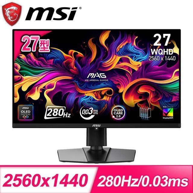 MSI 微星 MAG 271QP QD-OLED X28 27型 電競螢幕